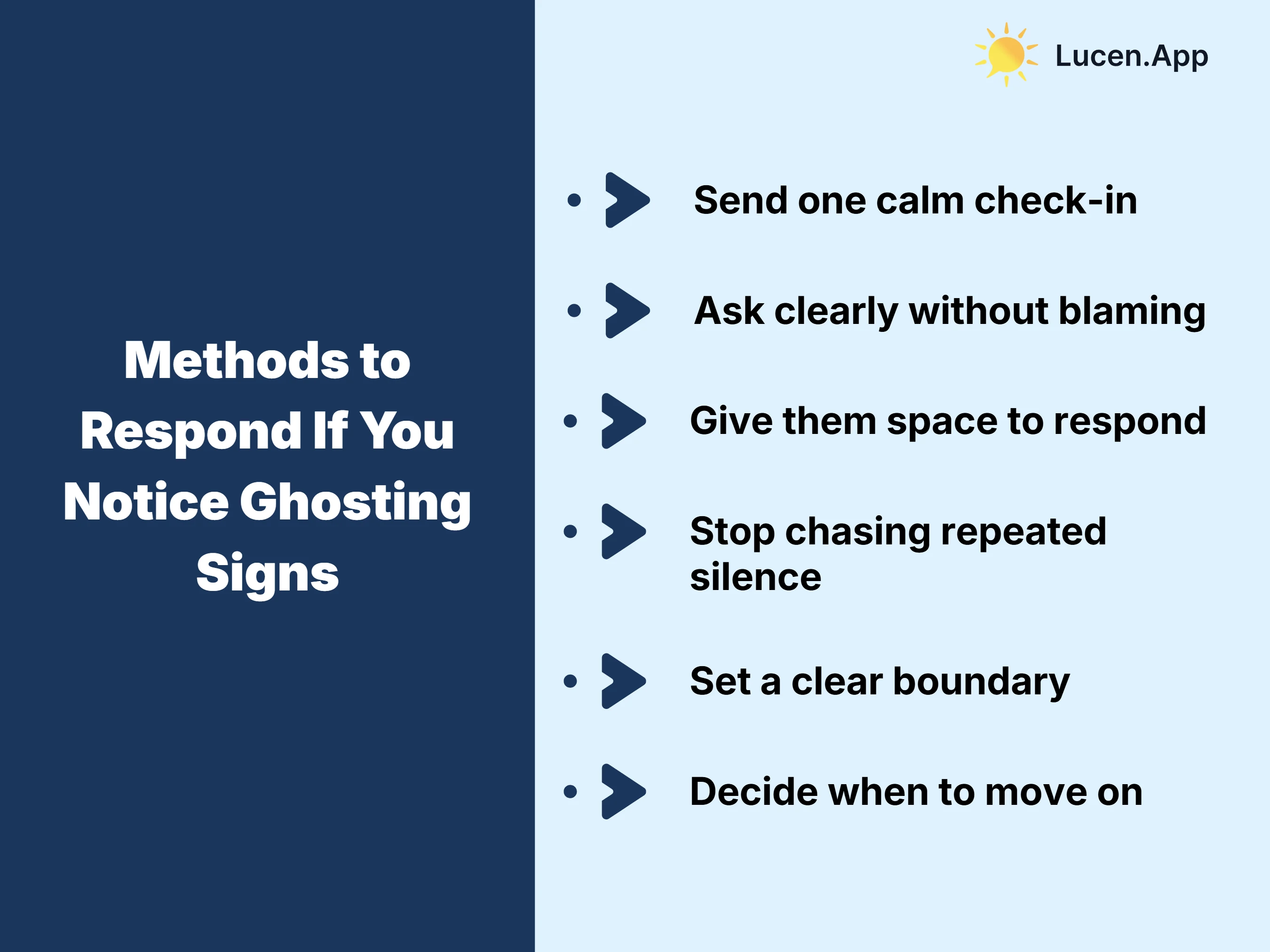 How to respond if you notice ghosting signs