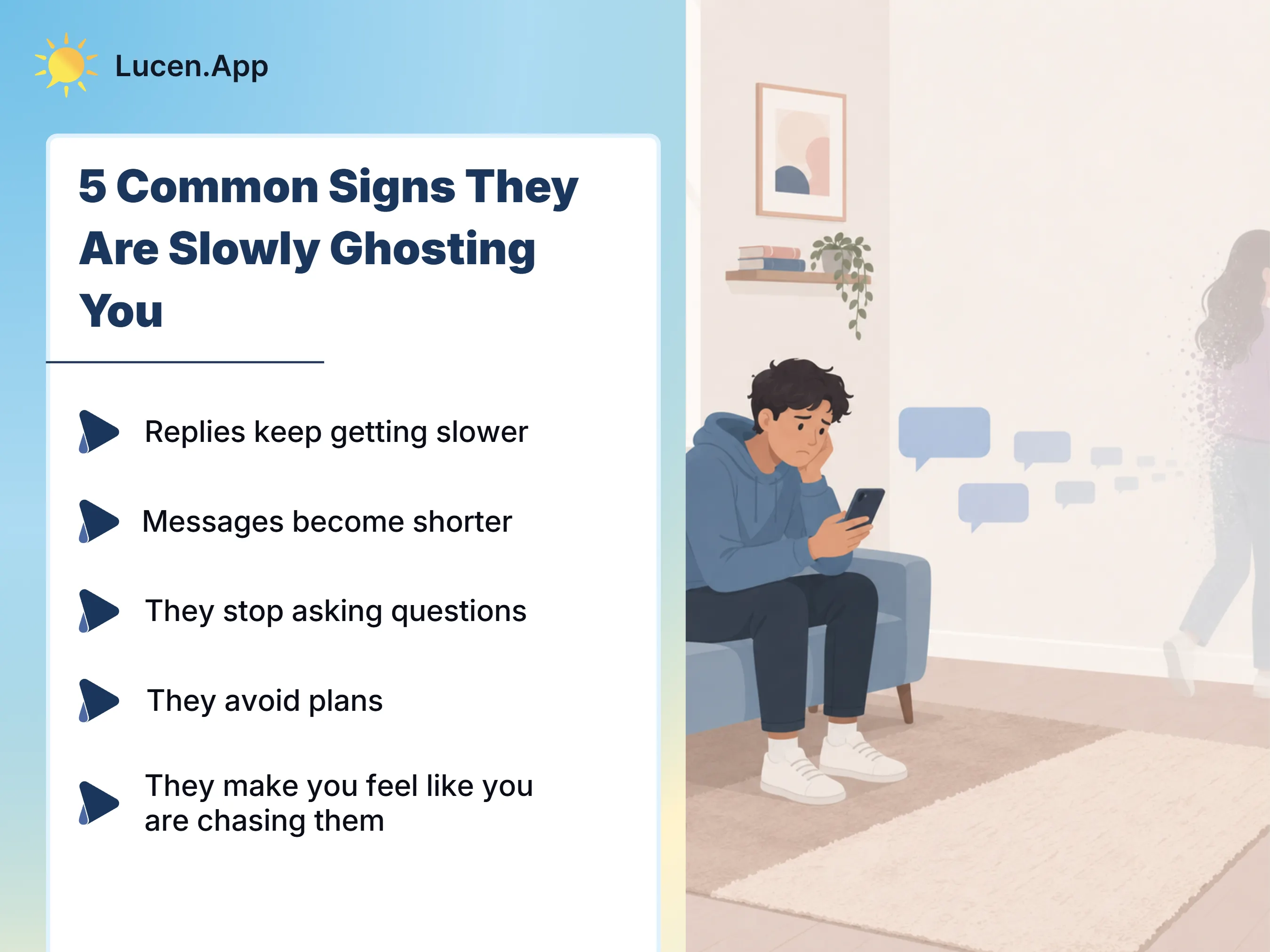 5 common signs they are slowly ghosting you