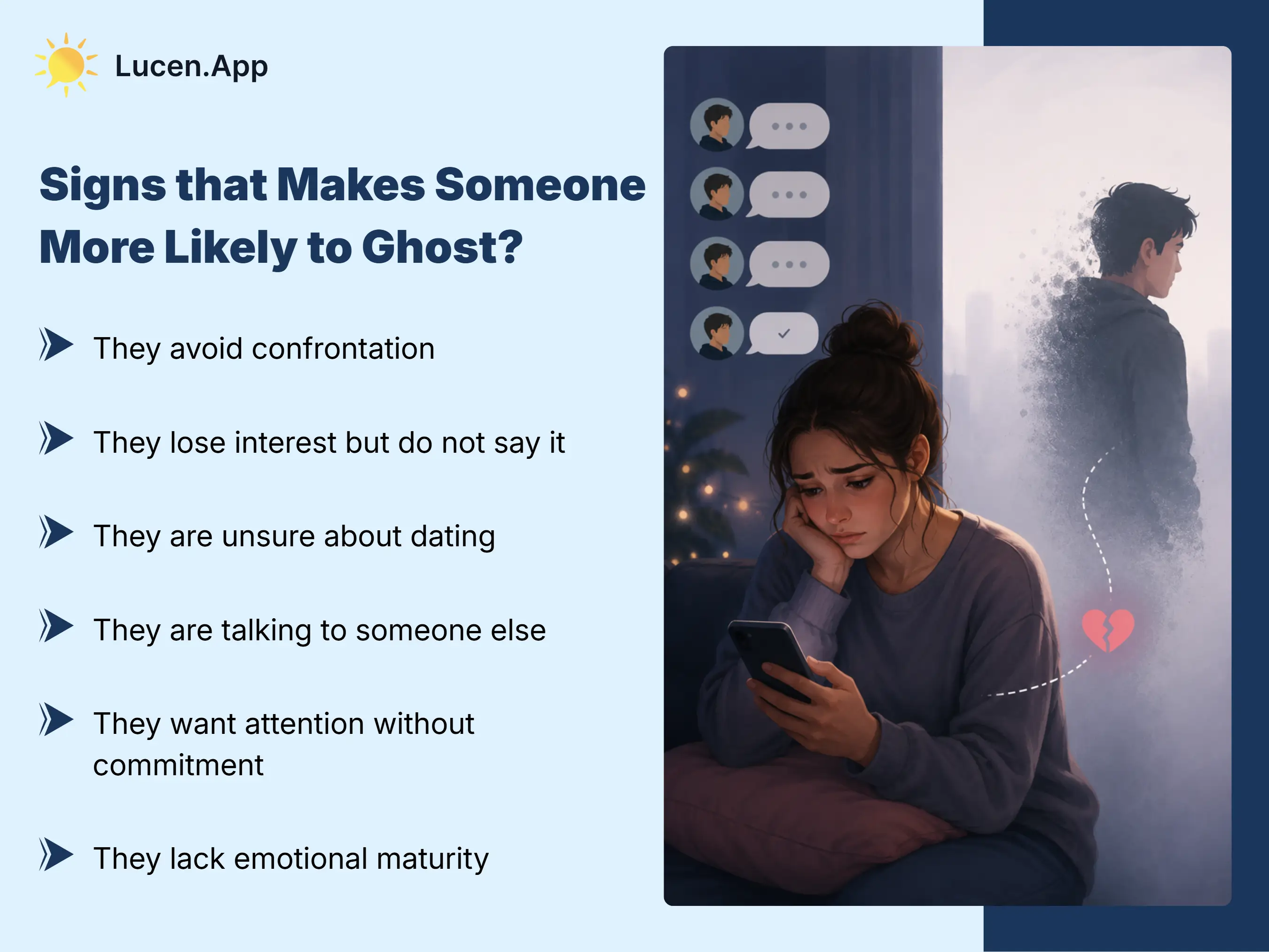 What makes someone more likely to ghost