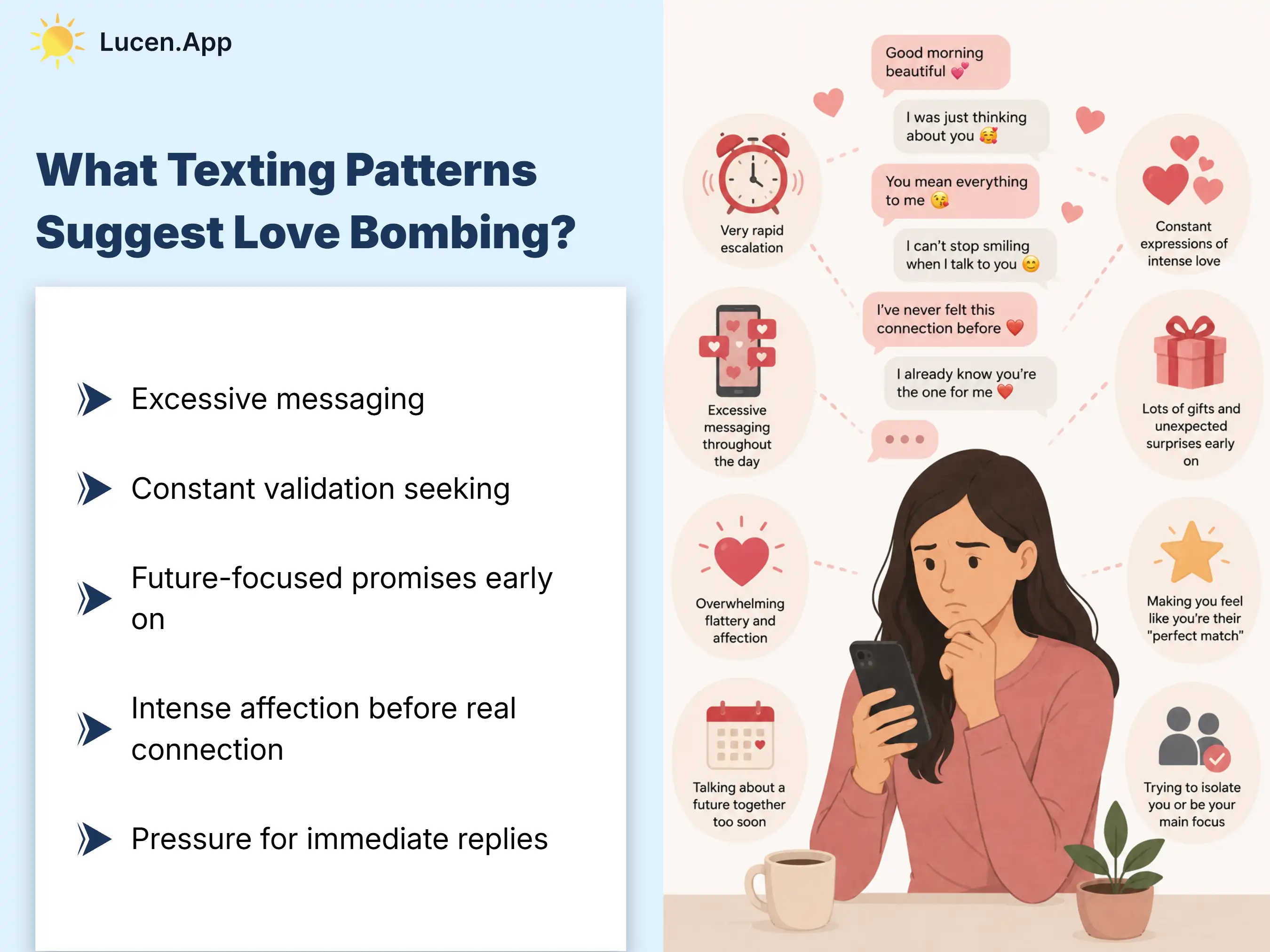 What Texting Patterns Suggest Love Bombing